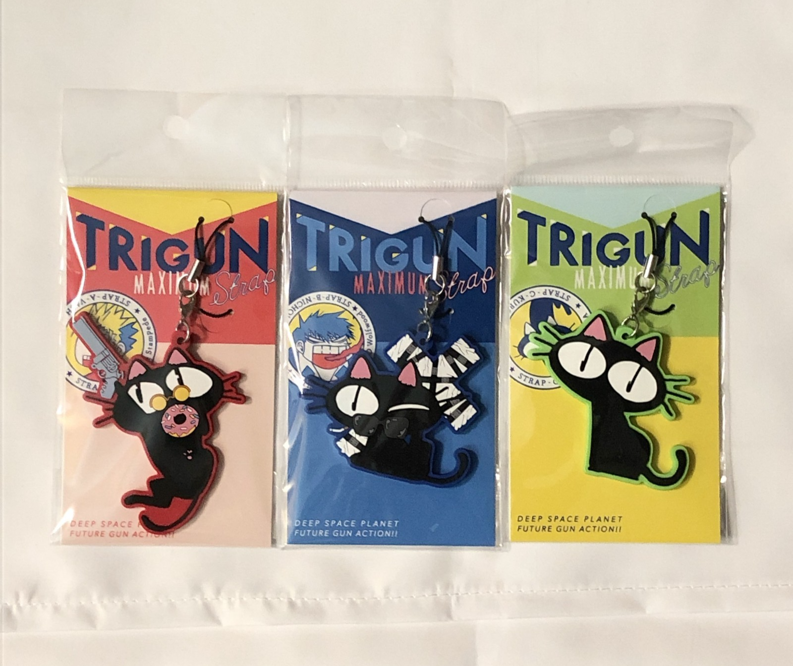 TRIGUN STAMPEDE EXHIBITION Limited Rubber Keychain Kuroneko