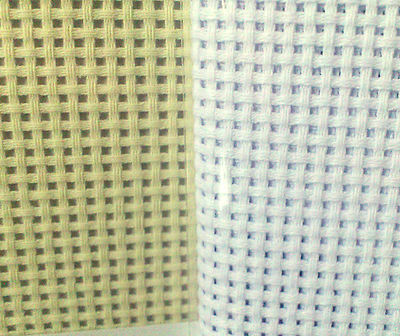 AIDA STICKSTOFF 3,2 Stiche/cm -2 FARBEN-STOFFZUSCHNITTE- 40x50cm + 40x100cm -NEU