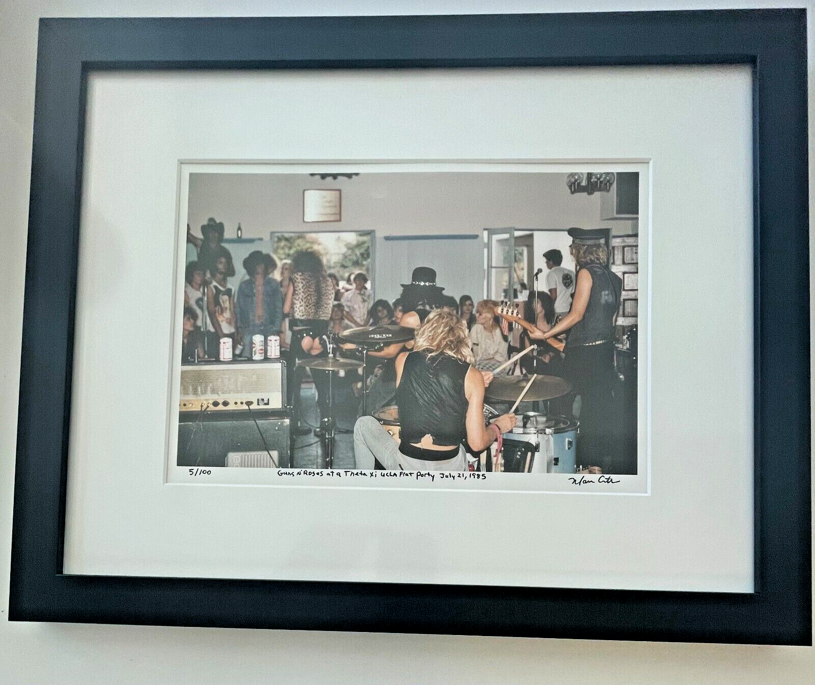 Guns N Roses UCLA Theta Xi Frat party Slash Axl Rose photo Guns N Roses UCLA Theta Xi Frat party Slash Axl Rose photo