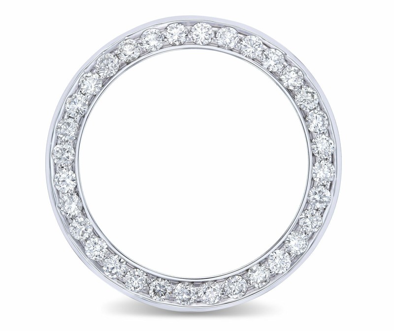 4CT Bead Set Diamond Bezel 14KW For Rolex Datejust, President,
