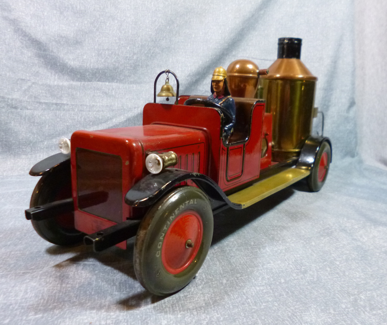 Rare Antique/Vintage Large Bing Pre-War Tin Fire Pumper Truck w/Driver 1920's