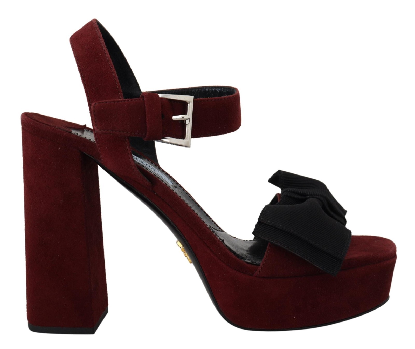 

PRADA Shoes Бордовые замшевые кожаные сандалии с ремешком на щиколотке EU37 / US6,5 Рекомендуемая розничная цена 820 долларов США, Красный