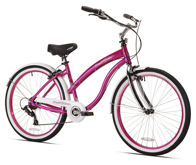 26" Women's Beach Cruiser Bike Aluminum Frame Comfy Ride 7 Speed Springer Seat