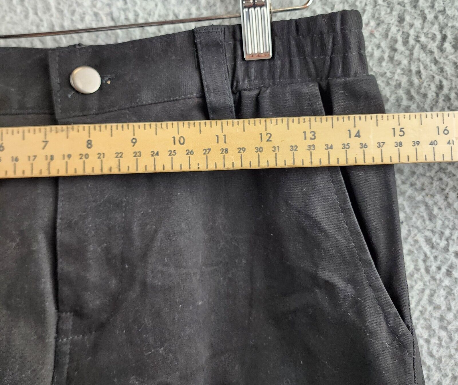 American Stitch Fixed Waist Pants Men's S Black Belt Loops Mid Rise Straight Leg - Picture 5 of 14