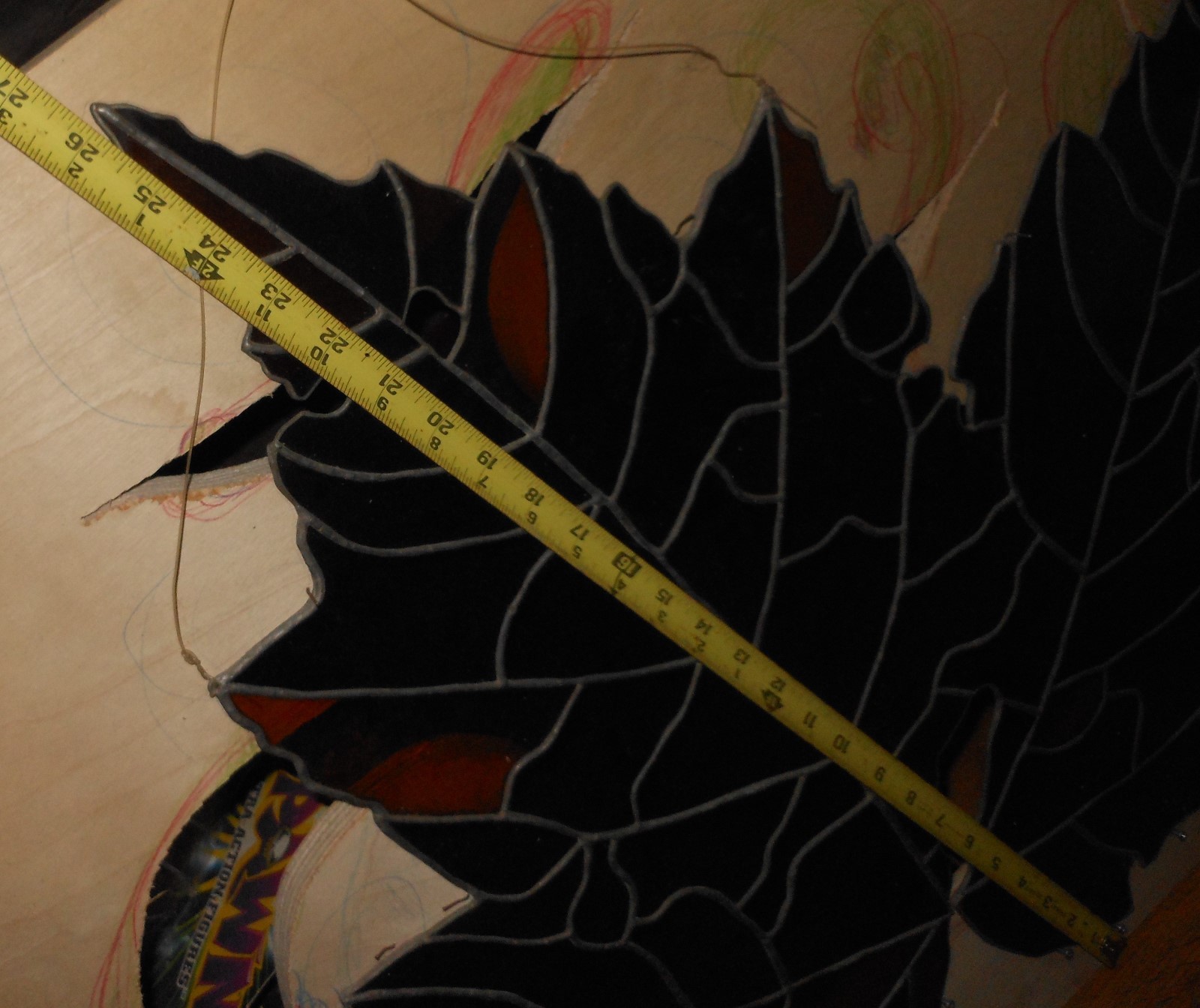 Large Stained Glass Maple Leaf 29