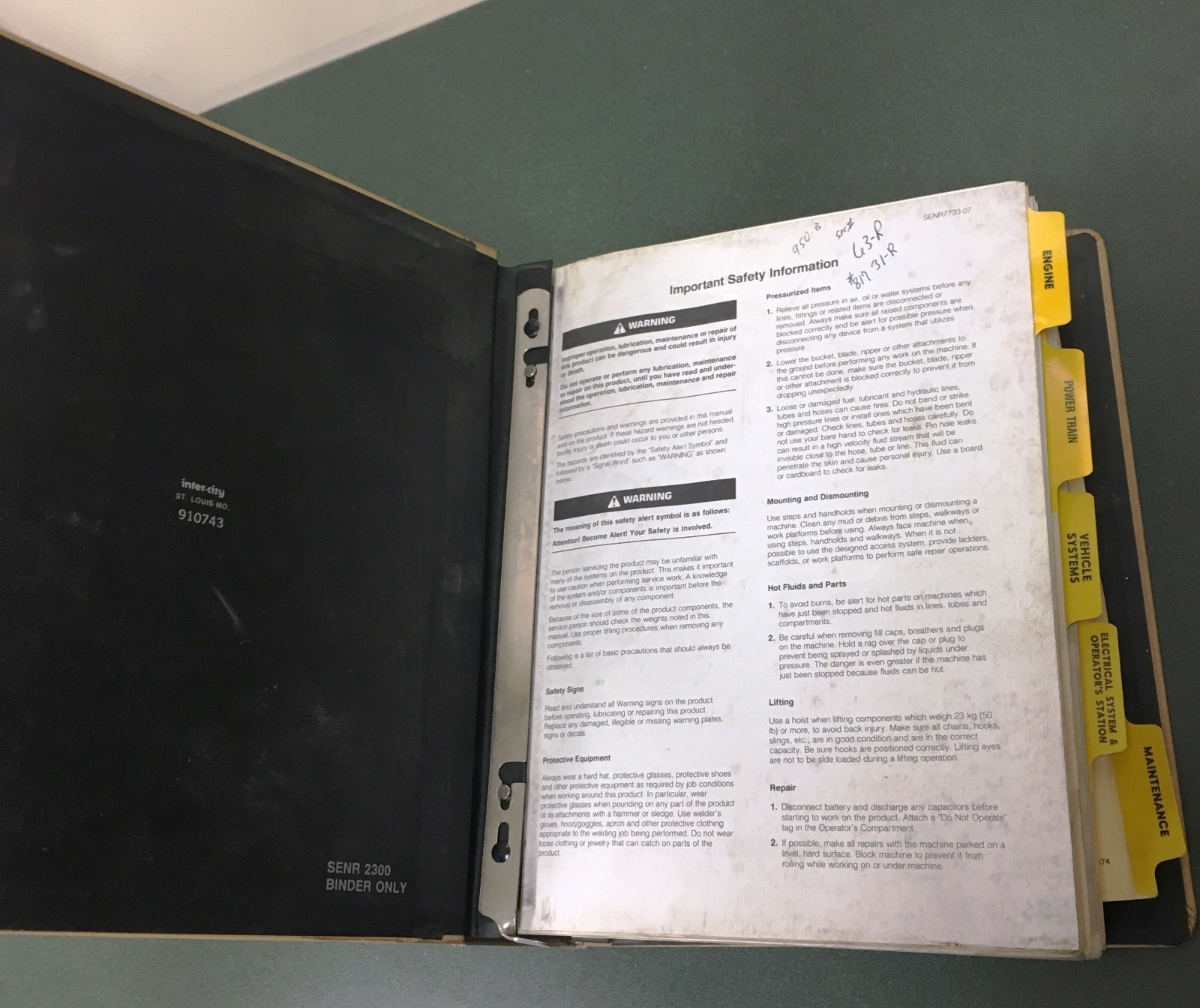 CAT 950B 950E SERVICE SHOP REPAIR MANUAL WHEEL LOADER 22Z 31R 63R 65