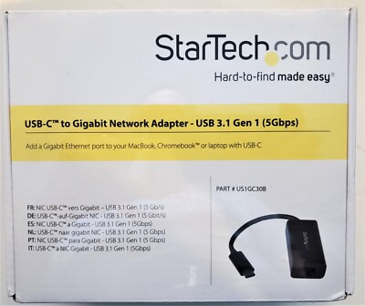 USB-C to Gigabit Network Adapter - USB 3.1 Gen 1 (5Gbps) - US1GC30B