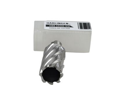 34 x 50mm D.O.C HSS Weldon Shank Annular Cutter