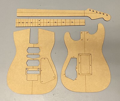 Super Strat 22 fret Guitar Building Templates with Original Floyd Rose Routing