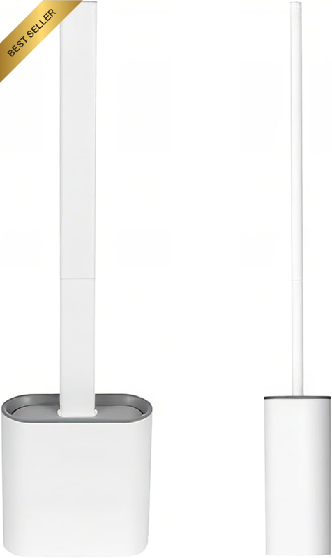 2 Pcs Toilet Brush and Holder Wall Mounted and Standing Toilet Brush for Bathroo