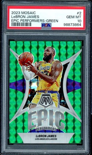 LeBron James Card 2023-24 Mosaic Epic Performers Green #2
