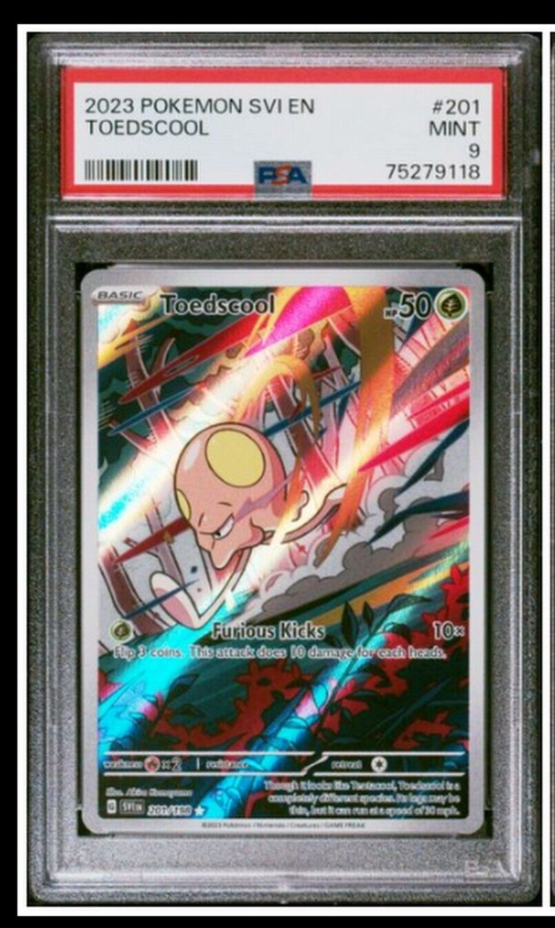 Pokemon Scarlet & Violet Toedscool #201 PSA 9 Full Art