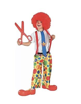 Chuckle King Clown Childs size M 8/10 Costume Rubie's