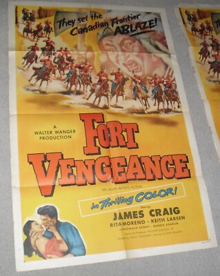 FORT VENGEANCE Original 1sh Movie Poster 