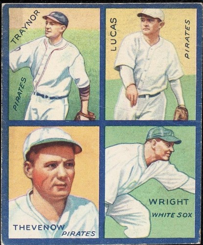 1935 Goudey 4-in-1 - Glenn Wright Pie Traynor Red Lucas #4B