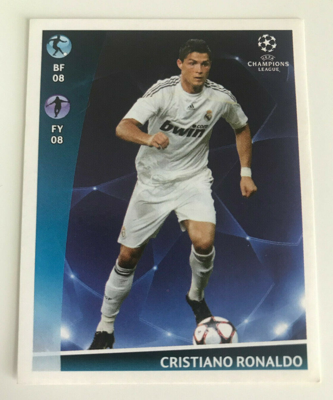 2007 2008 Cristiano Ronaldo Panini UEFA Champions Real