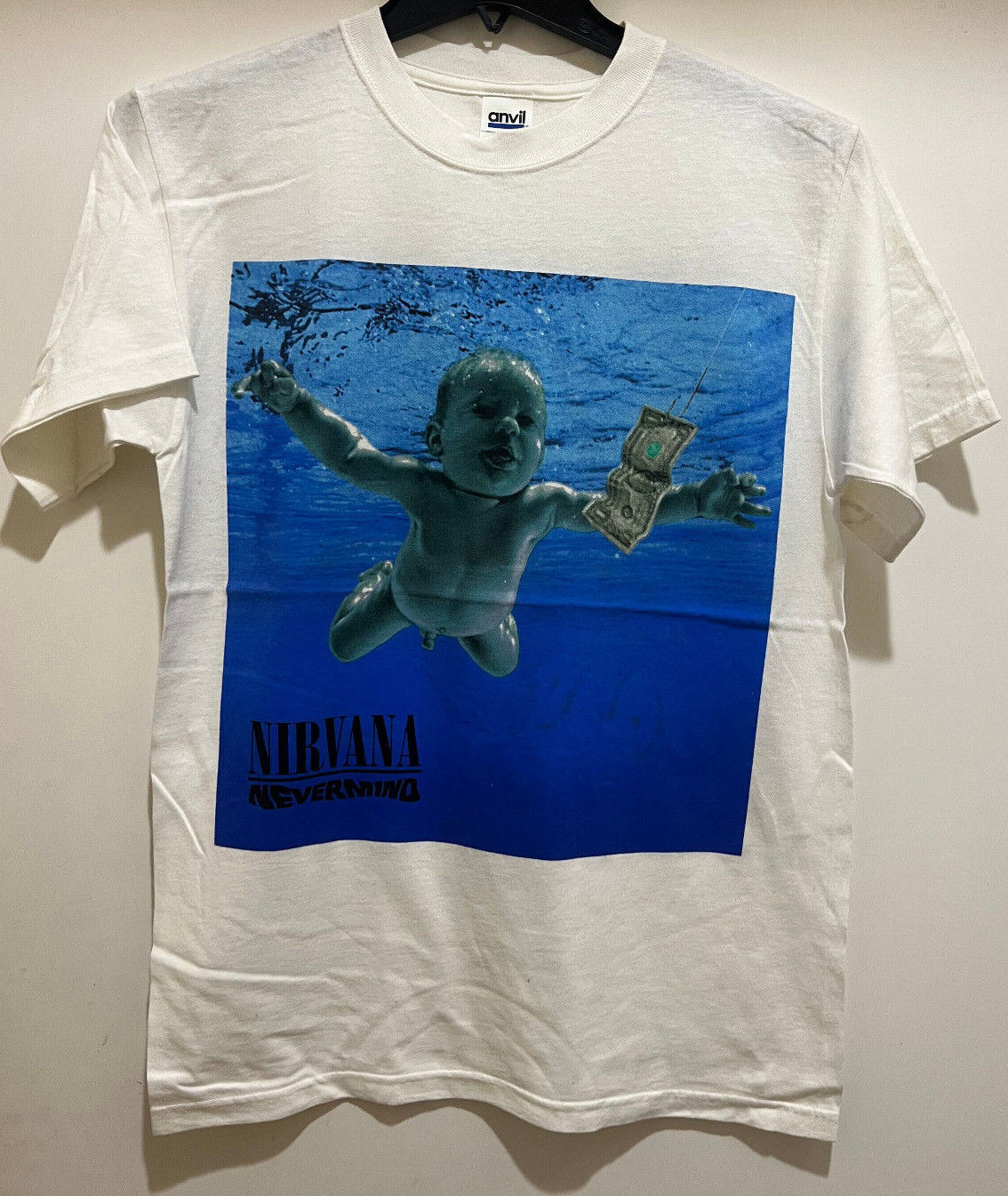 NIRVANA NEVERMIND Vintage 1992 T-Shirt - White Color T-Shirt NIRVANA NEVERMIND Vintage 1992 T-Shirt - White Color T-Shirt