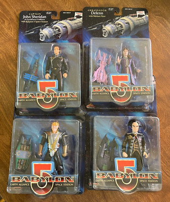 Babylon 5 Lot of 4 Action Figures Unopened John Sheridan, Delenn, Narn and Londo