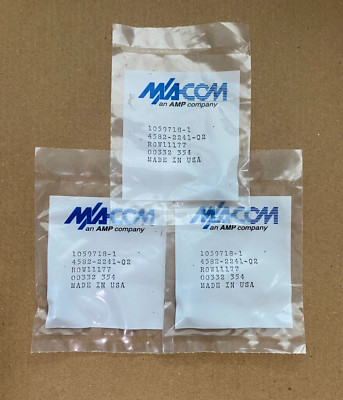 4582-2241-02 (1059718-1), M/A-Com (AMP), SMA Plug, OSP Jack, SS, Gold Contact