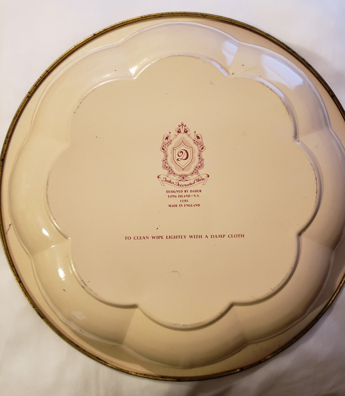 Vintage 1971 Daher Decorated Ware England Decorative Tin 10 Bowl