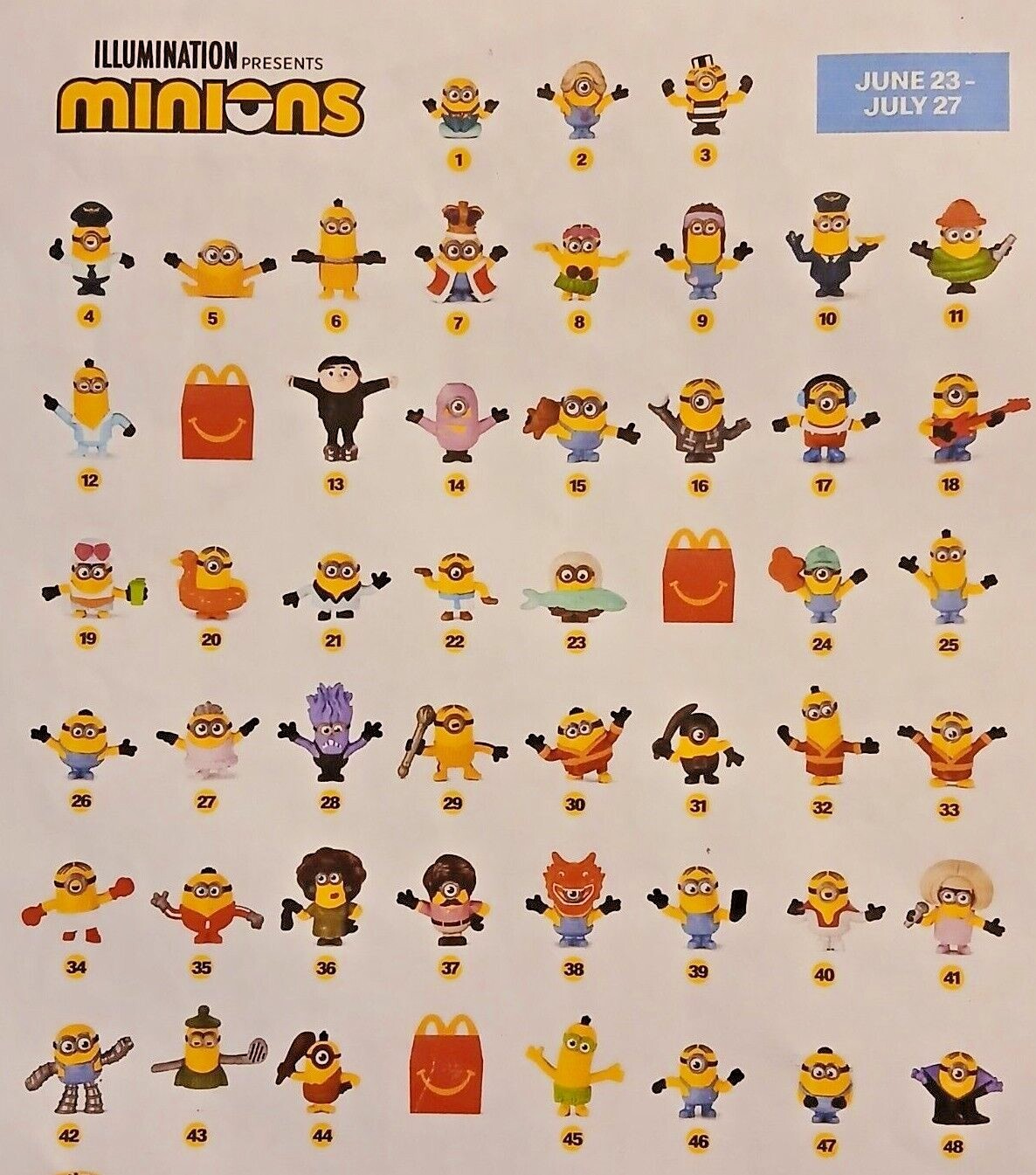 2020 McDONALD'S Minions Rise of Gru Dreamworks HAPPY MEAL TOYS