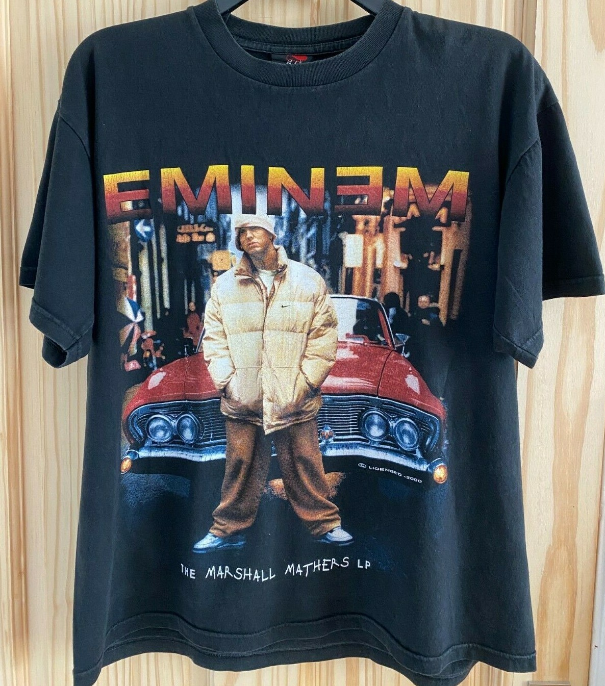 EMINEM Vintage Rare Marshall Mathers LP Rap Tee SIZE L T Shirt 90s 00s Thunder eBay