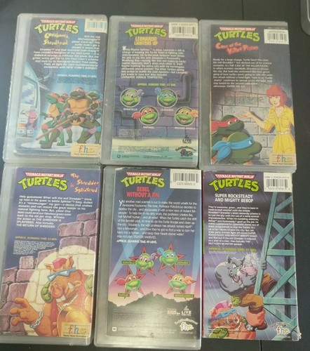 Lot of 6 Teenage Mutant Ninja Turtles Vintage VHS TMNT F.H.E.