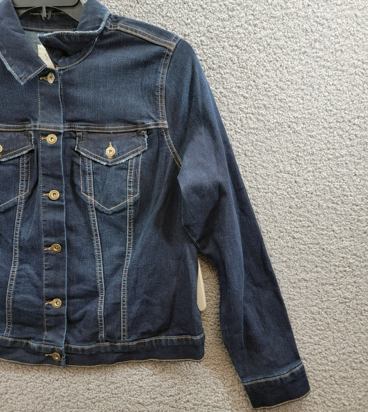 Jessica Simpson Trendy Plus Size Pixie Long Sleeve Denim Jacket Women's 1X Sevy - Picture 6 of 19