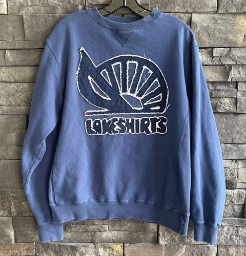 Blue 84 Lakeshirts Blue Long Sleeve Sweatshirt Size M Distressed Flaw eBay