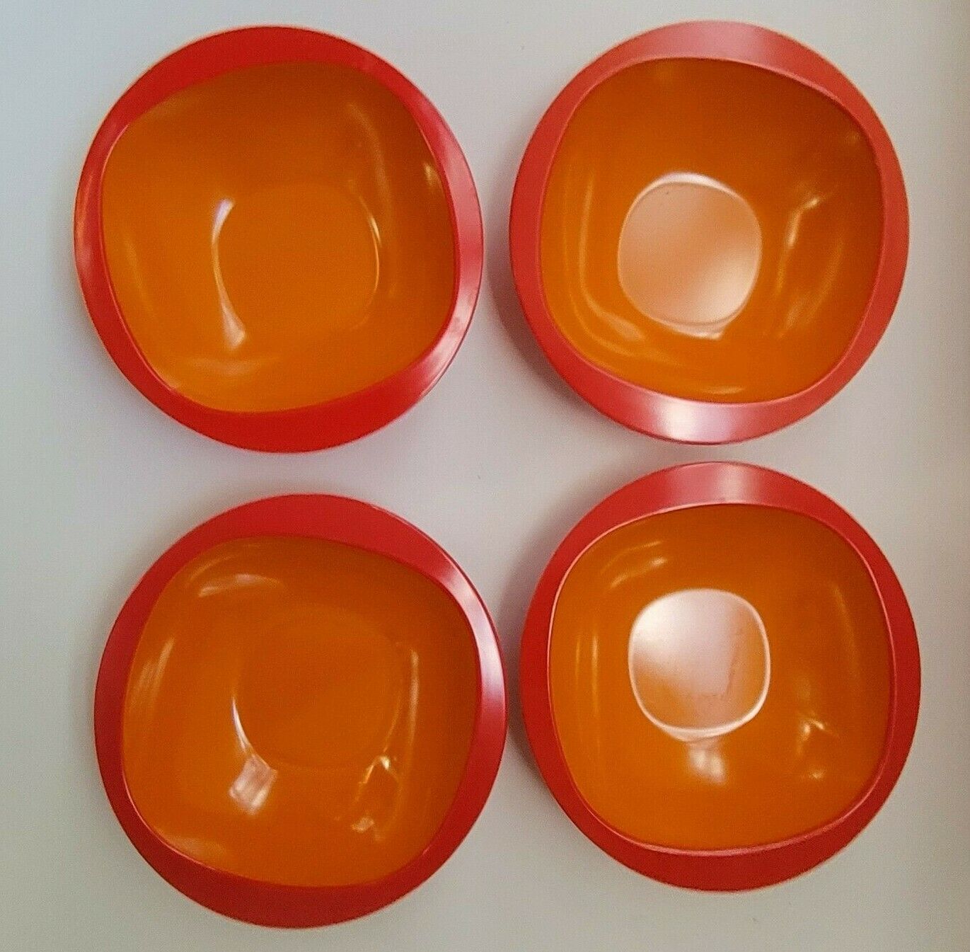 Random Acts Of Summer Melamine Cereal Soup Bowls Set of 4 Red ...