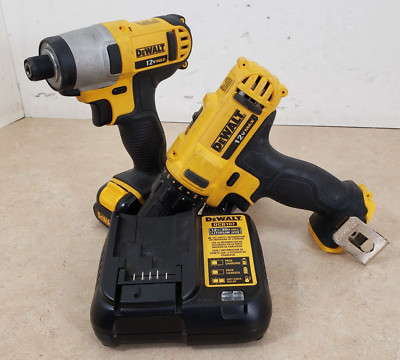 Dewalt Drill DCD710 & Impact Driver DCF815 Set 12v Cordless with DCB120 Battery