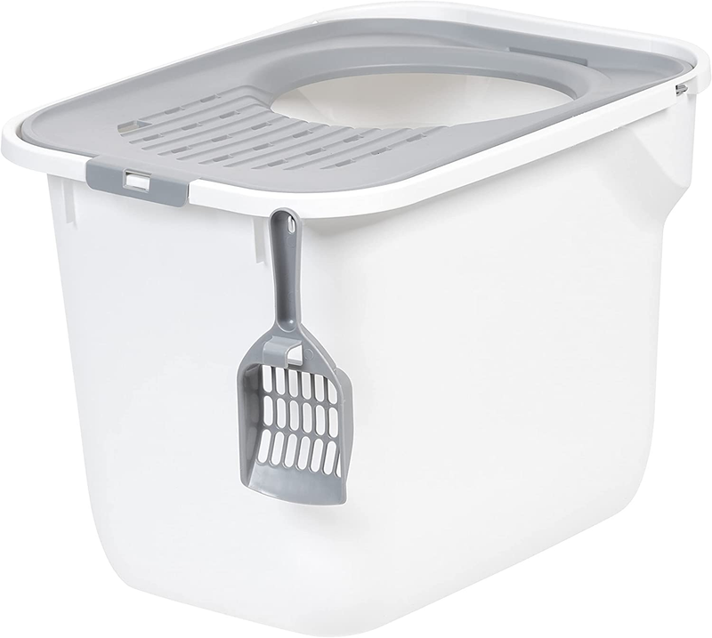 With Scoop, Kitty Litter Pan