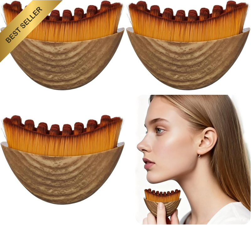 3 Pack Lymphatic Contour Face Brush, Lymphatic Drainage Contour Face Brush Massa