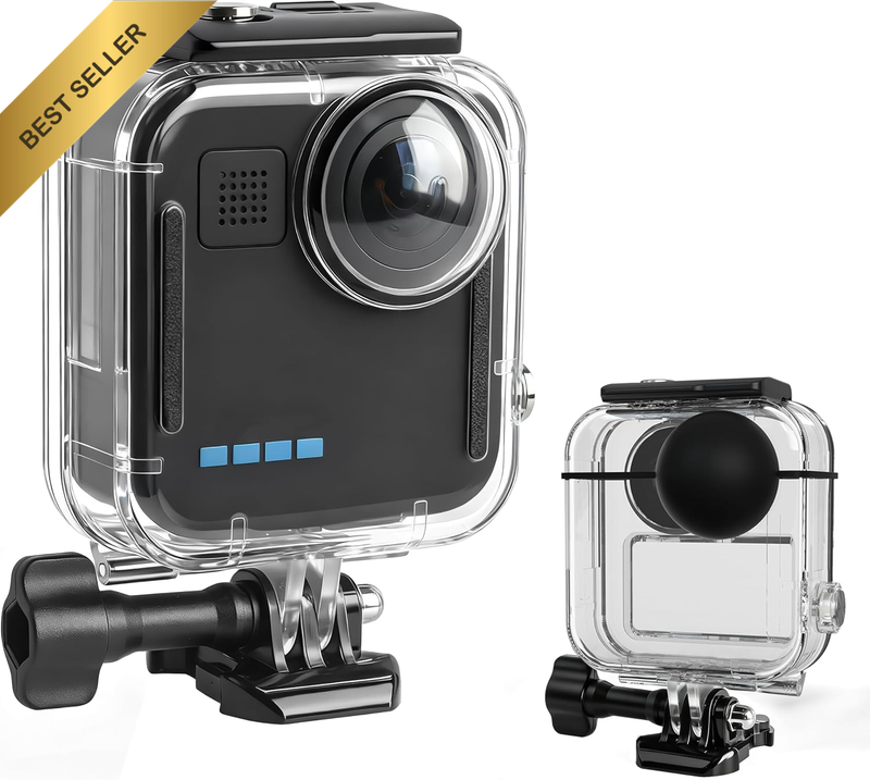 147FT/45M Waterproof Housing for Go Pro MAX 360 (2025) | Anti-Scratch Invisible