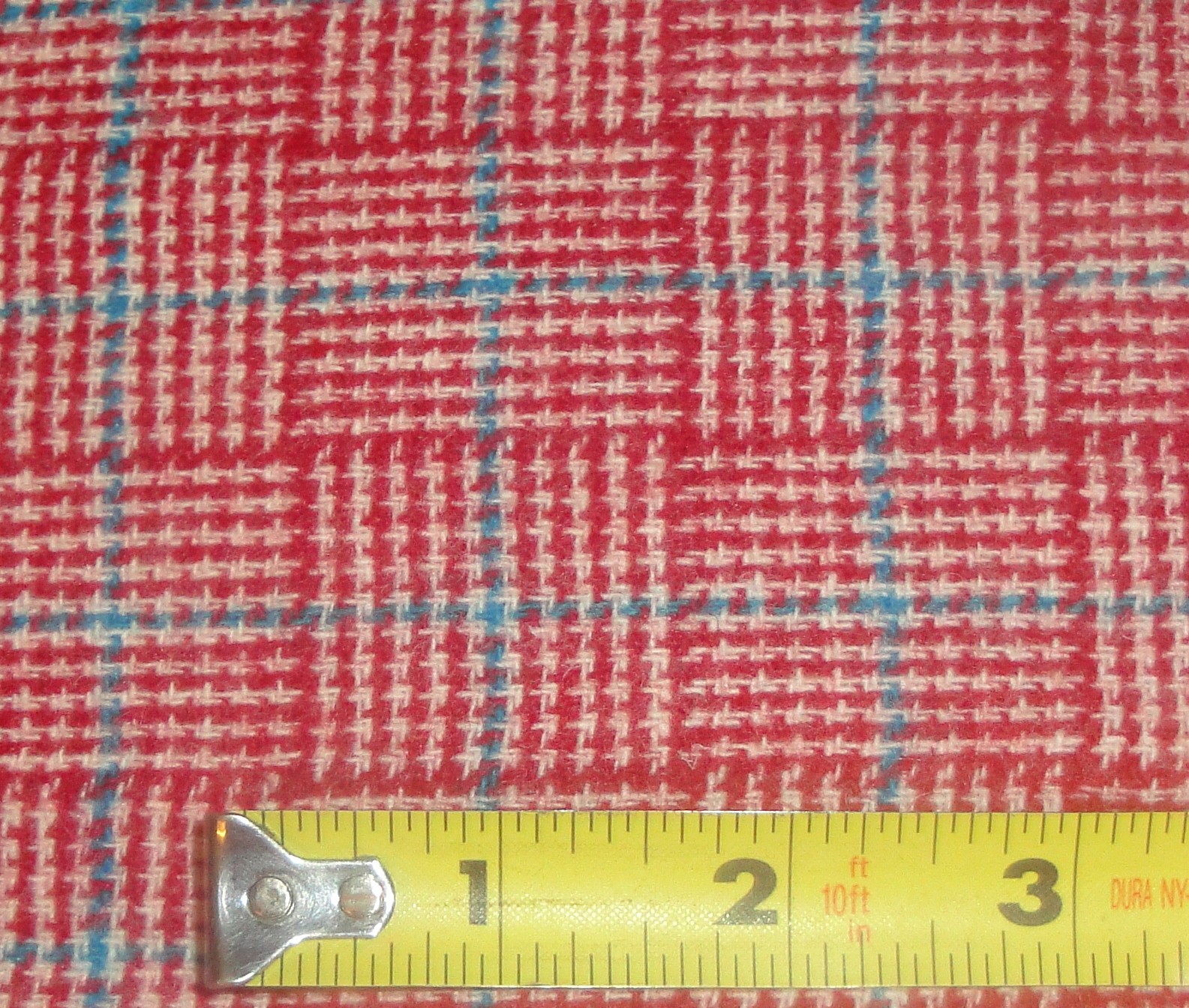 2 1/4 Yds Vintage Wool Fabric 60