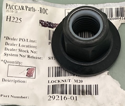 NEW GENUINE PACCAR 29216-01 LOCKNUT M20 FOR PETERBILT | eBay