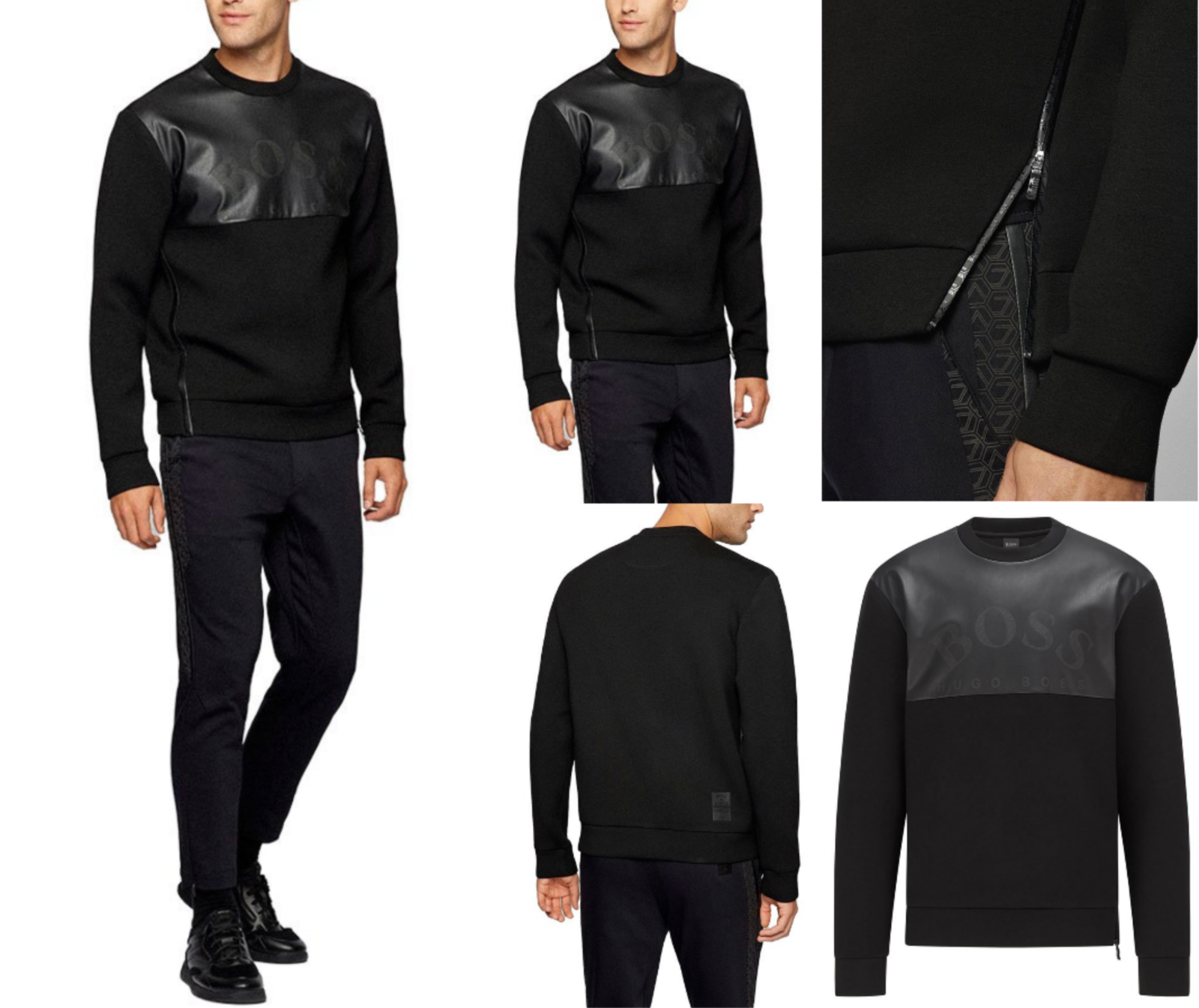 Pre-owned Hugo Boss X Ajbxng Joshua Sweater Sweatshirt Jumper Sweat Jacket Pullover In Black