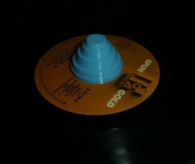DEVO Inspired 45 RPM 7'' Record Adapter Blue & LP Album Topper