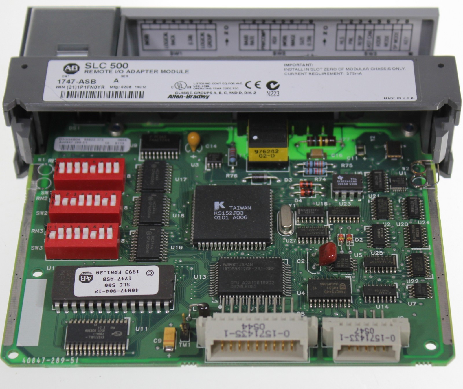 Allen Bradley 1747-ASB SLC 500 Remote I/O Adapter Module Series A