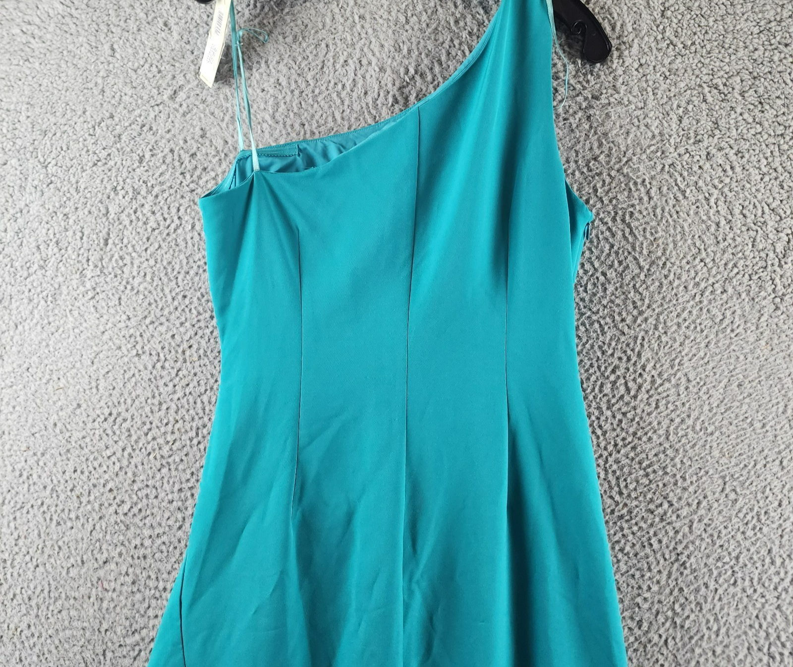 Eliza J Asymmetrical One-Shoulder Dress Women's 10 Turquoise Side Zip Closure - Picture 11 of 11