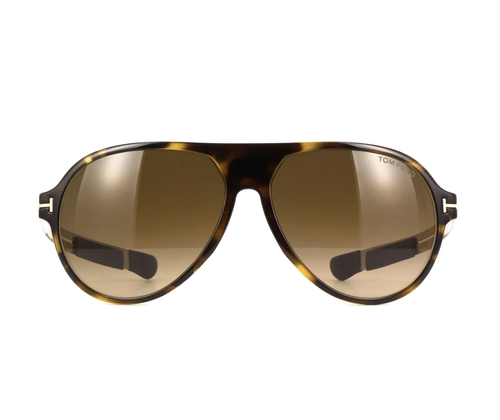 Pre-owned Tom Ford Ft0881-52f-60 Dark Havana Sunglasses