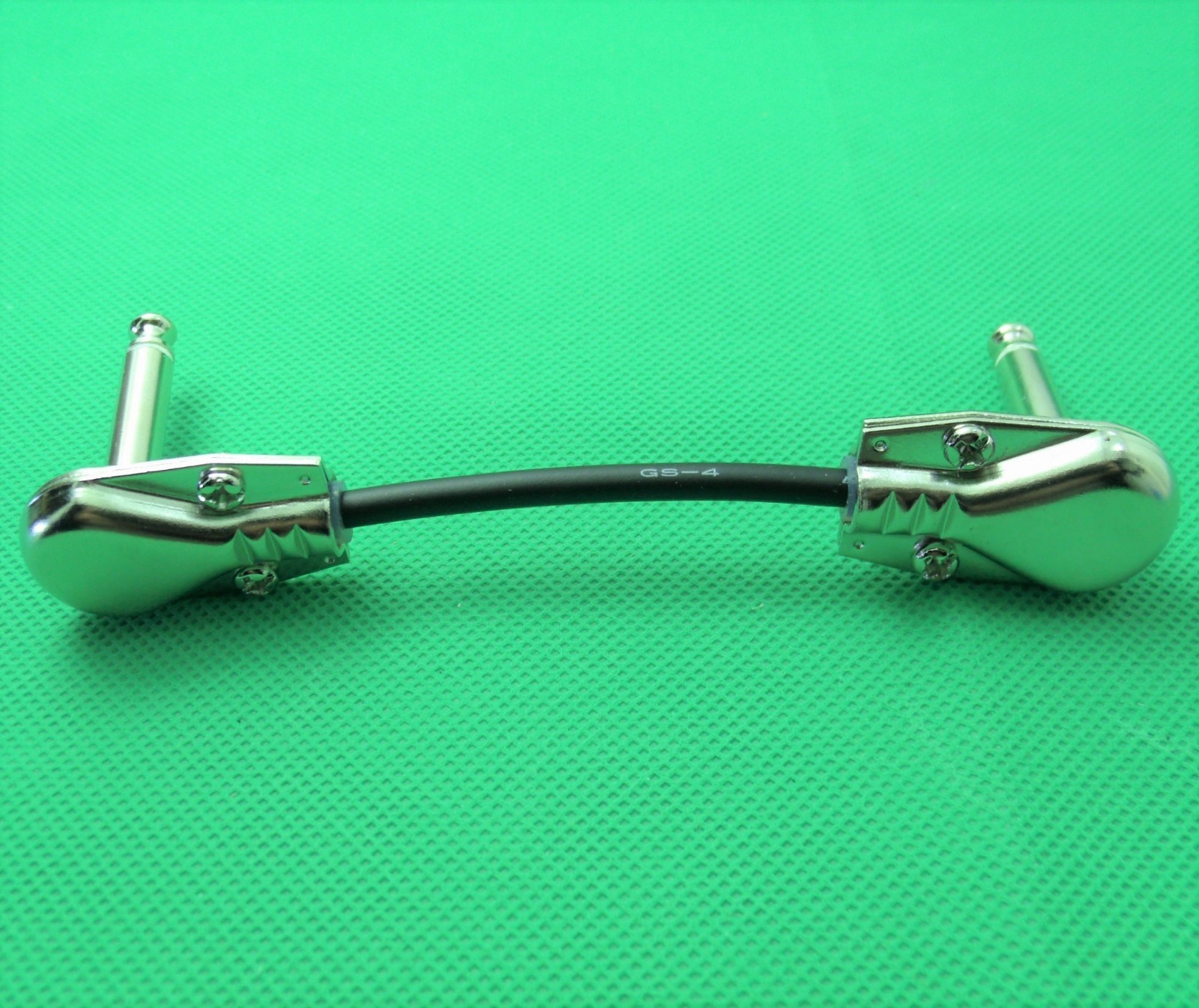 Lot of 4 guitar cable pedalboard patch 4 inch pancake 1/4 in plug Canare GS-4