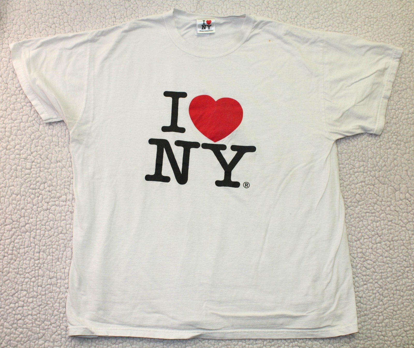 I Love New York Short Sleeve T-Shirt White XL Unisex Fruit I Love New York Short Sleeve T-Shirt White XL Unisex Fruit