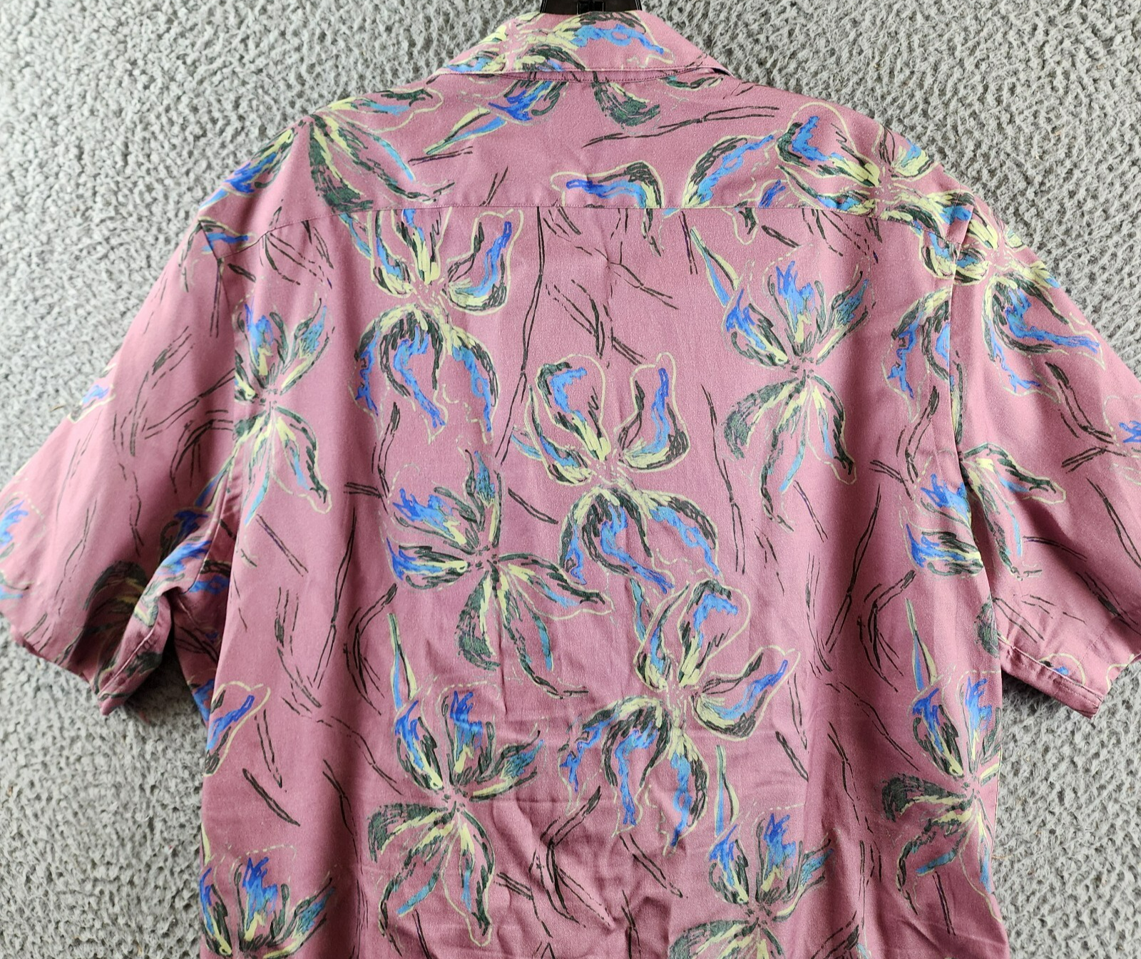 PS by Paul Smith Iris Floral Casual Fit Button Up Shirt Men's M Pink Multi S/S - Picture 12 of 12