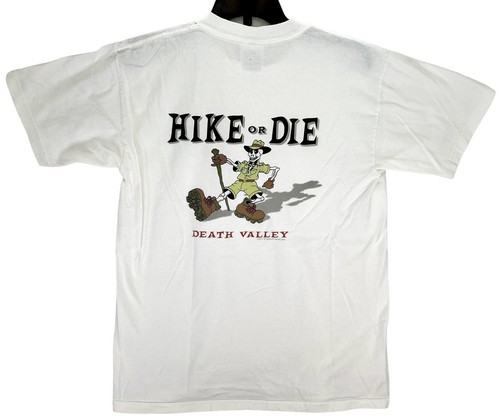 Vtg 90s Hike Or Die Death Valley Art T Shirt Jeff McKinley