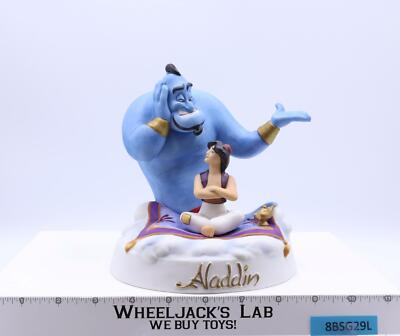 Genie & Aladdin W/ Magic Carpet 6" Porcelain Bisque Figurine Aladdin Disney
