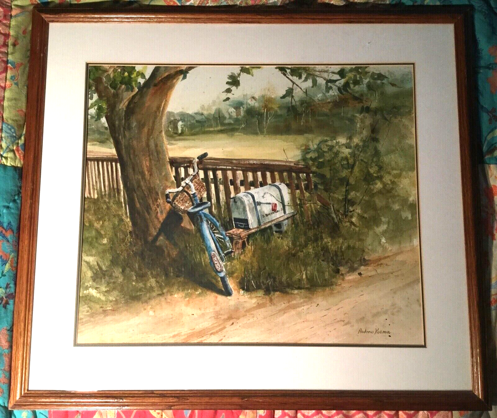 A Original Watercolor By Noted Artist Andrew Kusmin Time In A Moment Painting 