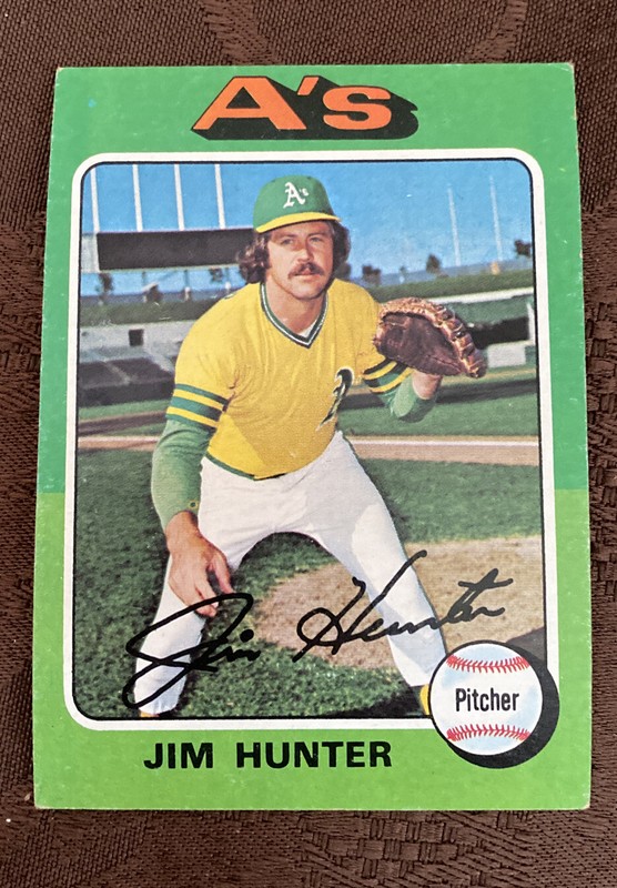 Single Cards 12 Topps Archives Reprints 385 Catfish Hunter Oakland Athletics Baseball Card Nm Mt Insert Singles
