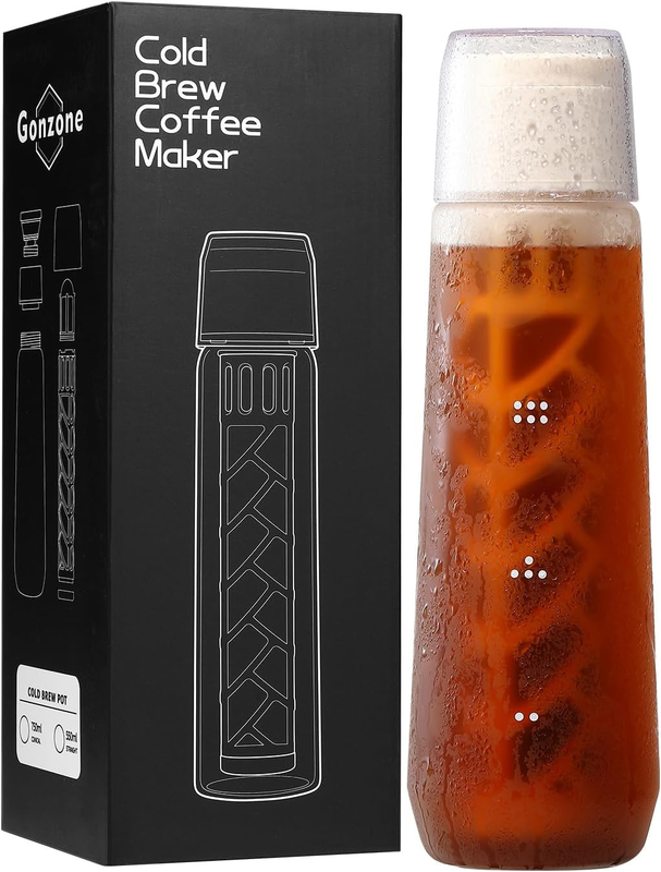 Portable Cold Brew Coffee Maker,Iced Coffee Maker,Household Glass Coffee Cold Br