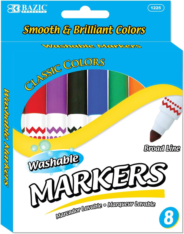 Broad Line 8 Color Jumbo Size Coloring Marker, Non Toxic